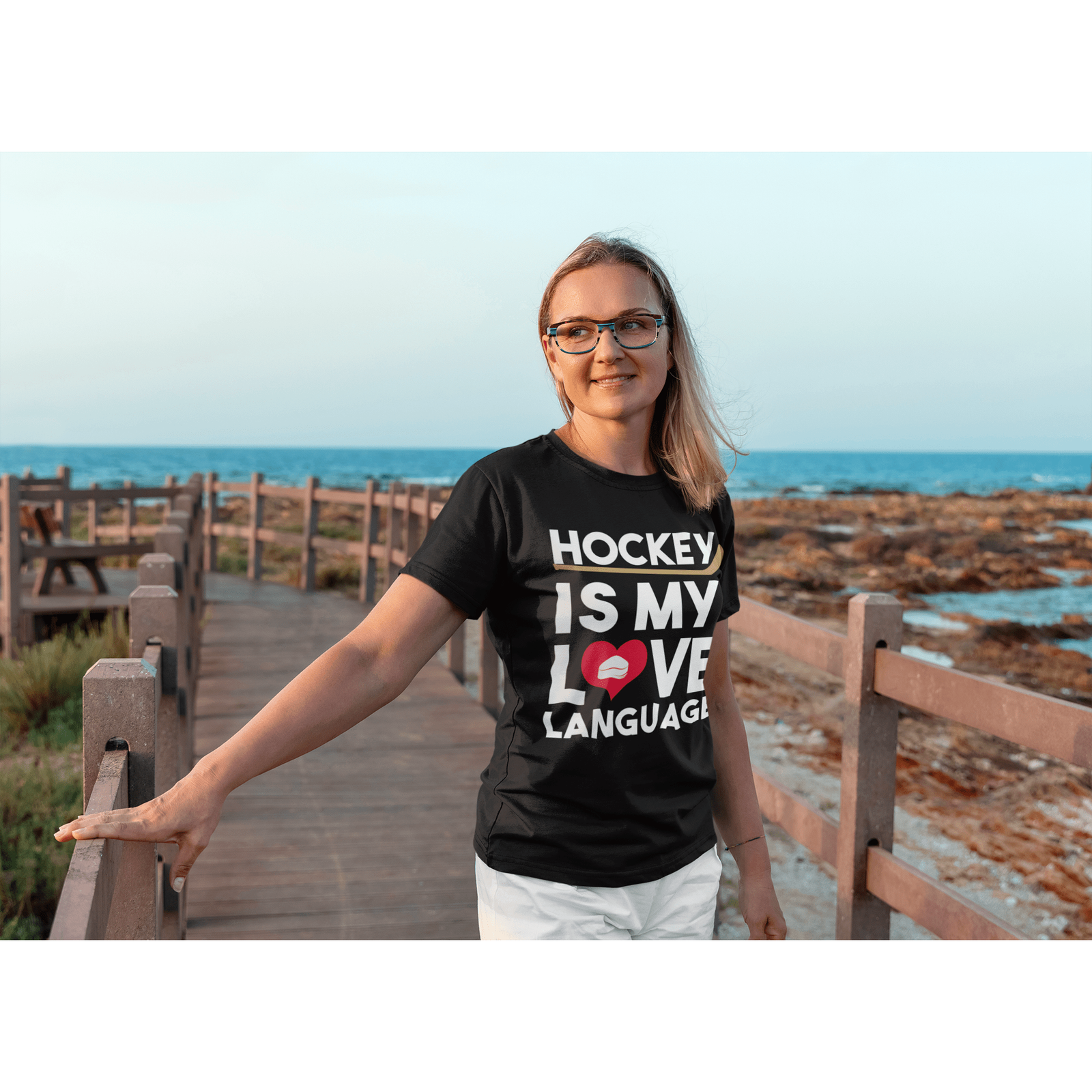 T-Shirt "Hockey Is My Love Language" Unisex Jersey Tee