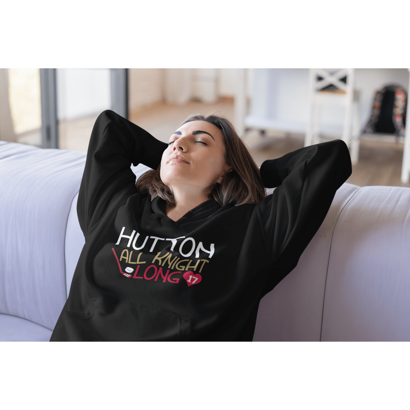 Hoodie Hutton All Knight Long Unisex Fit Hooded Sweatshirt