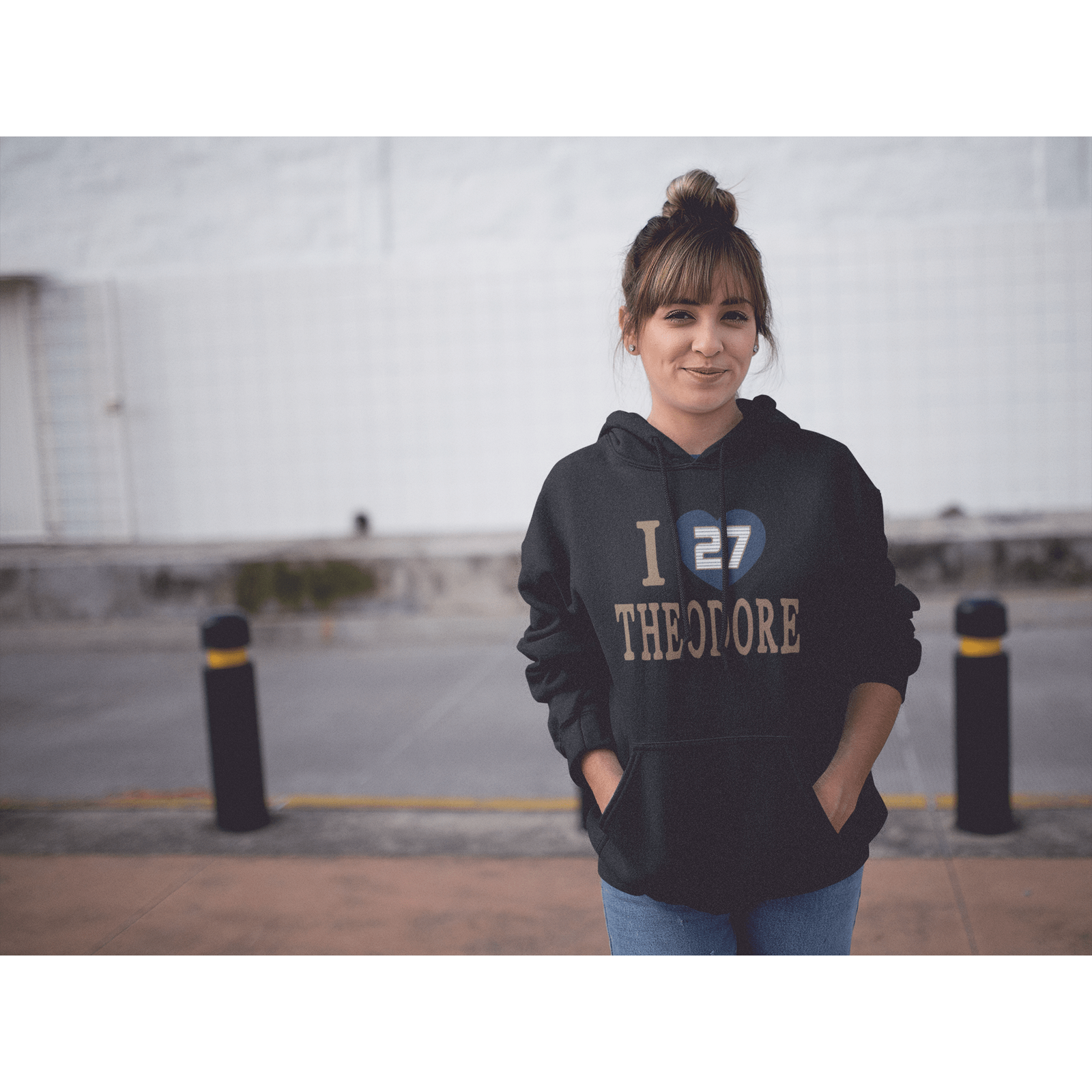 Hoodie "I Heart Theodore" Unisex Hooded Sweatshirt