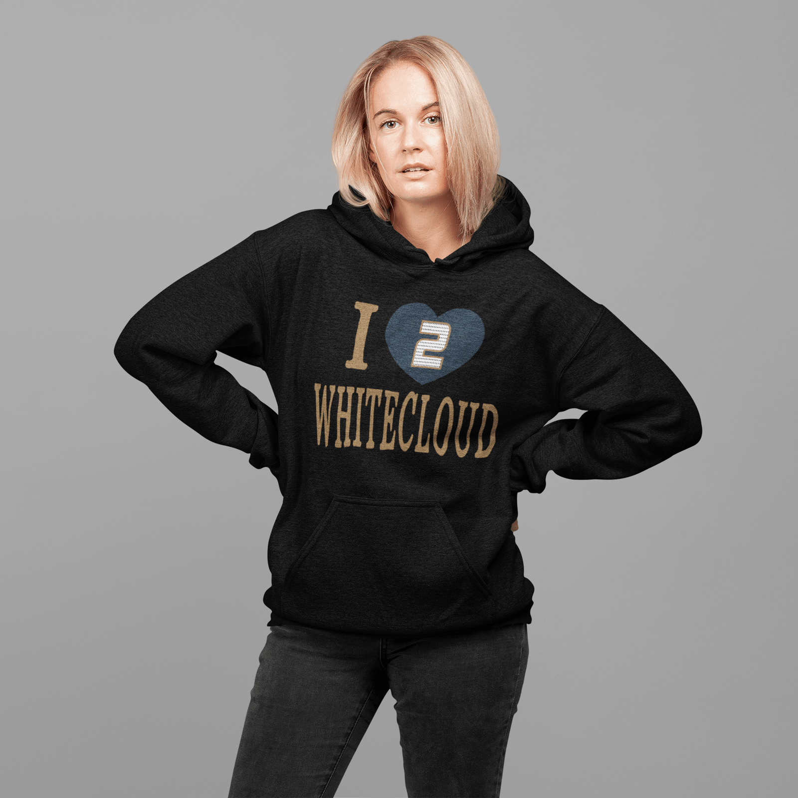 Hoodie "I Heart Whitecloud" Unisex Hooded Sweatshirt