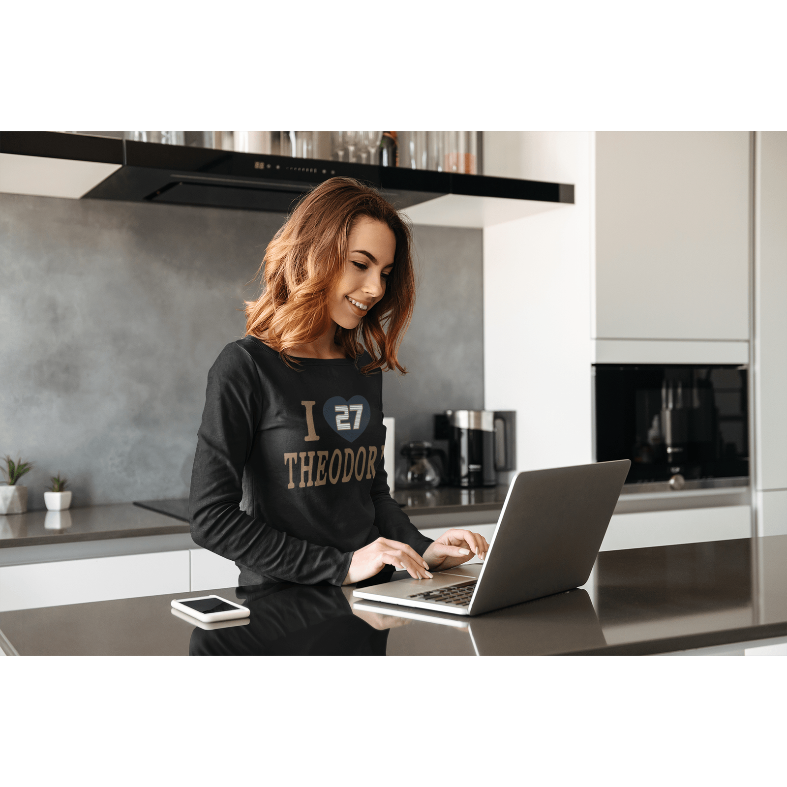 Long-sleeve "I Love Theodore" Unisex Jersey Long Sleeve Shirt