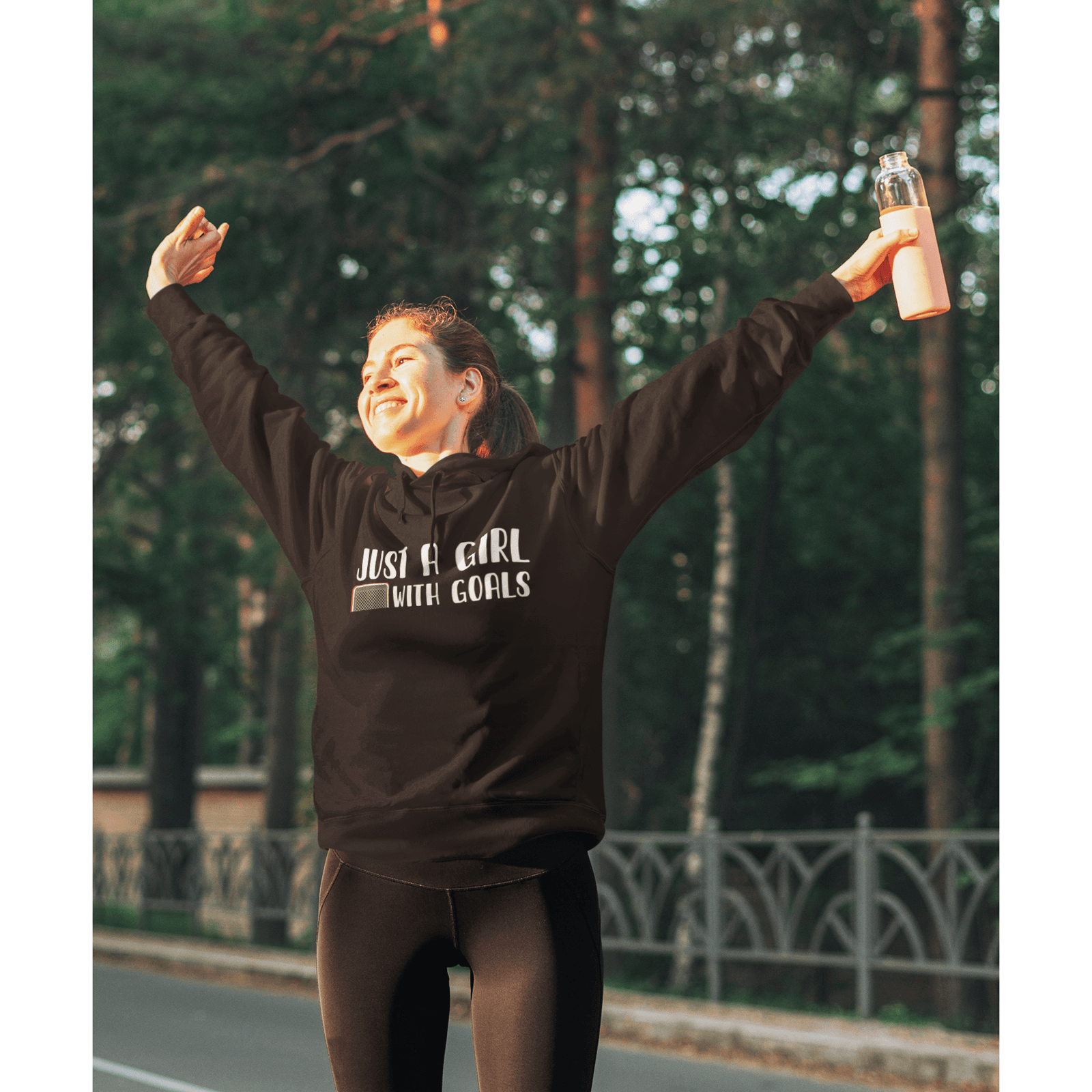Hoodie "Just A Girl With Goals" Unisex Hooded Sweatshirt