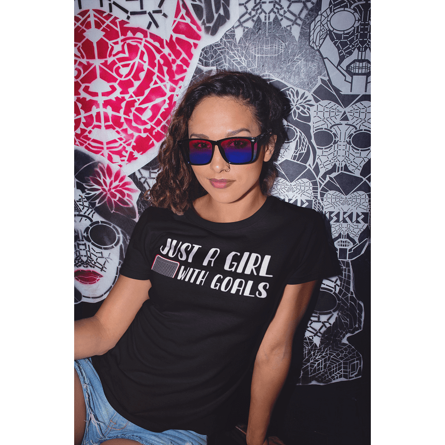 T-Shirt "Just A Girl With Goals" Unisex Jersey Tee