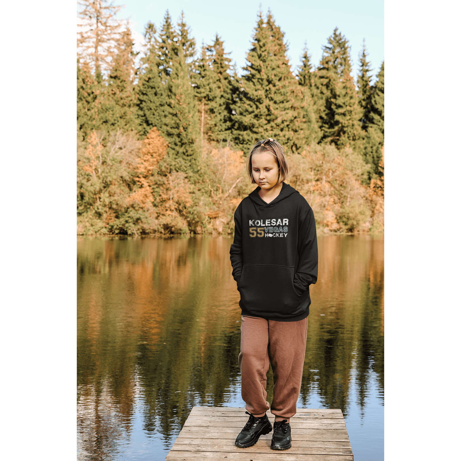 Kids clothes Kolesar 55 Vegas Hockey Youth Hooded Sweatshirt