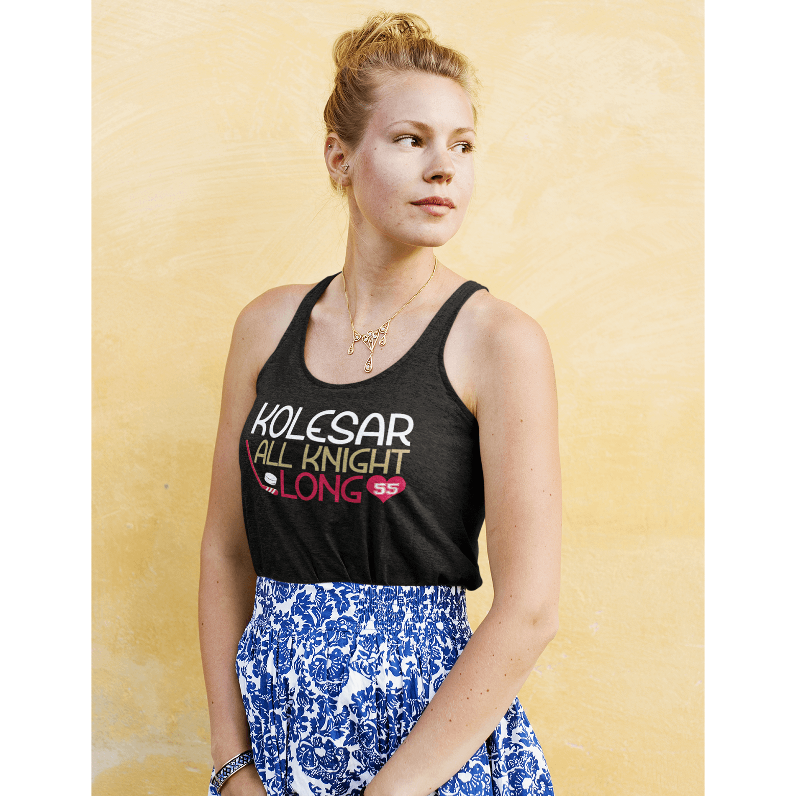 Tank Top Kolesar All Knight Long Women's Tri-Blend Racerback Tank