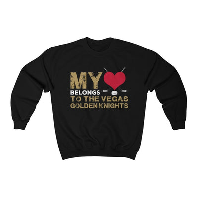 Sweatshirt "My Heart Belongs To The Vegas Golden Knights" Unisex Crewneck Sweatshirt