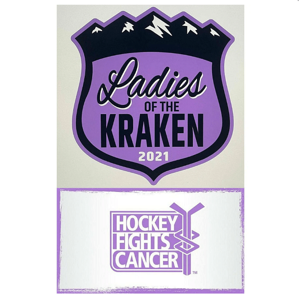 Ladies Of The Kraken Embroidered Patch - Hockey Fight Cancer Color Theme
