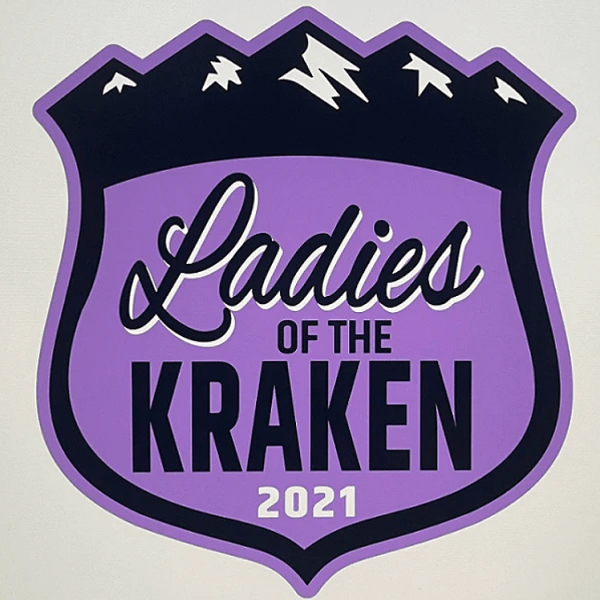 Ladies Of The Kraken Embroidered Patch - Hockey Fight Cancer Color Theme