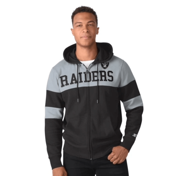 raiders full zip hoodie