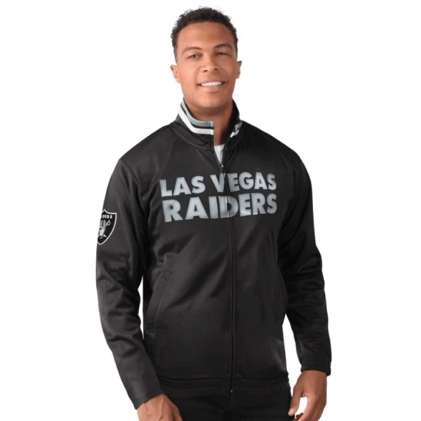 Las Vegas Raiders Men's Track Zip Jacket - Vegas Sports Shop