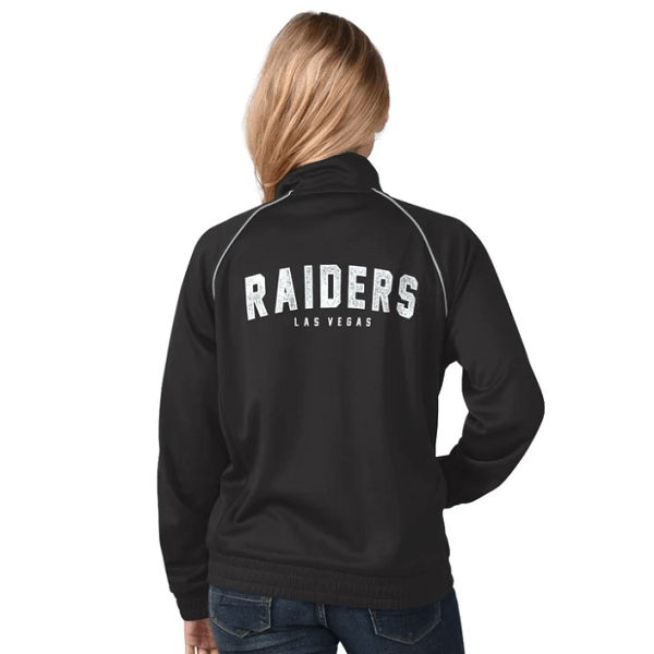 Las Vegas Raiders Women's Glitter Power Play Jacket - Vegas Sports