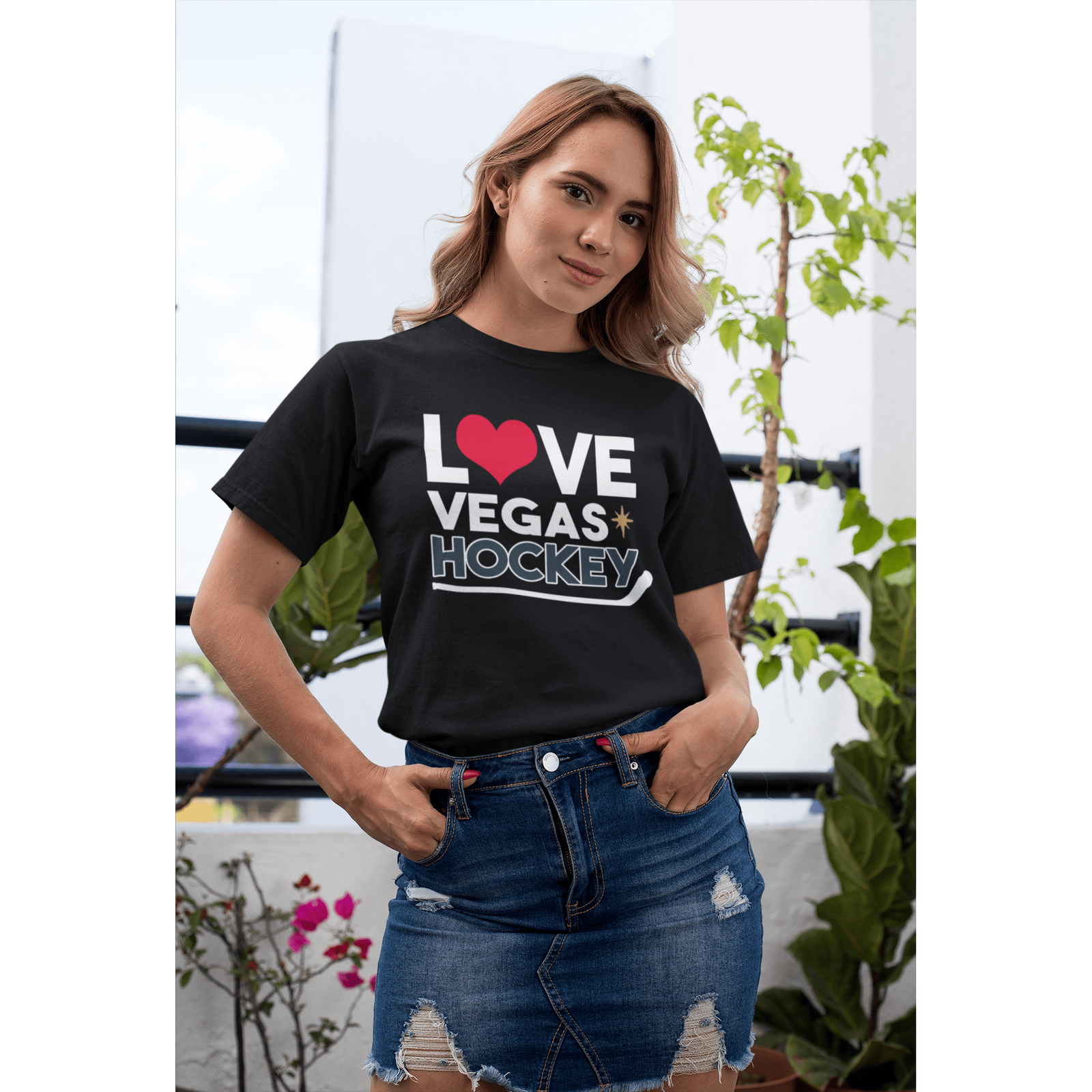 T-Shirt "Love Vegas Hockey" Unisex Jersey Tee