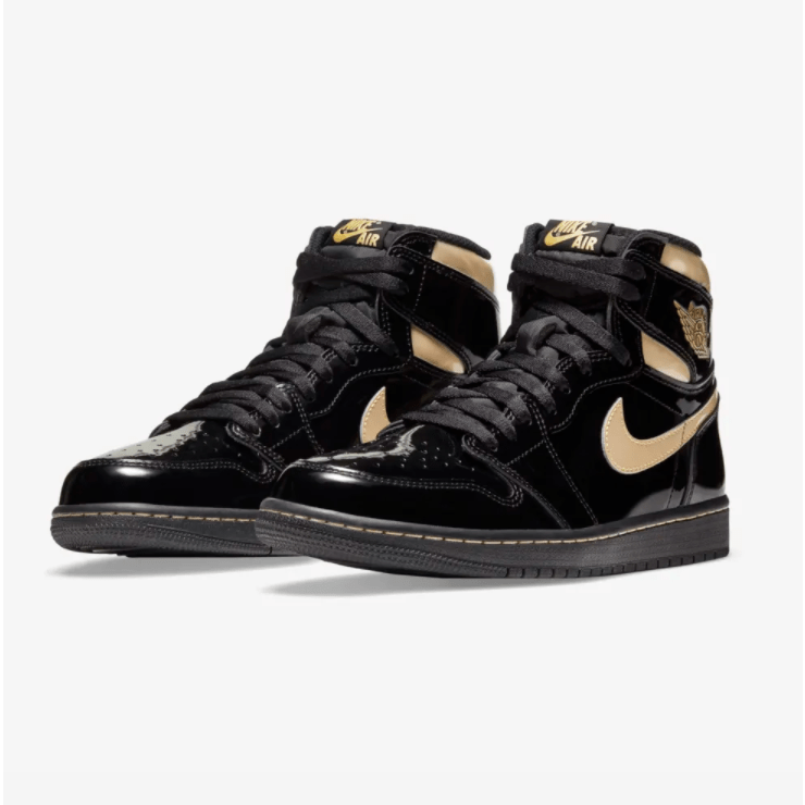 Air jordan retro 2025 1 black and gold