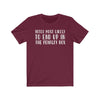 T-Shirt Maroon / L "Voted Most Likely" Unisex Jersey Tee