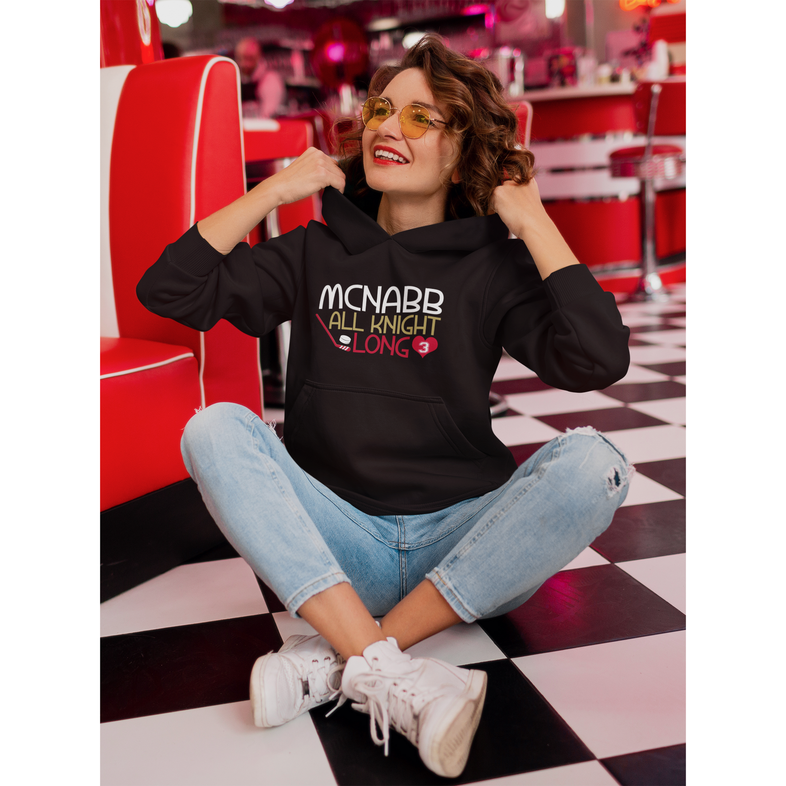 Hoodie McNabb All Knight Long Unisex Fit Hooded Sweatshirt