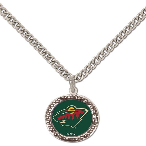 Minnesota Wild Round Charm Pendant Necklace