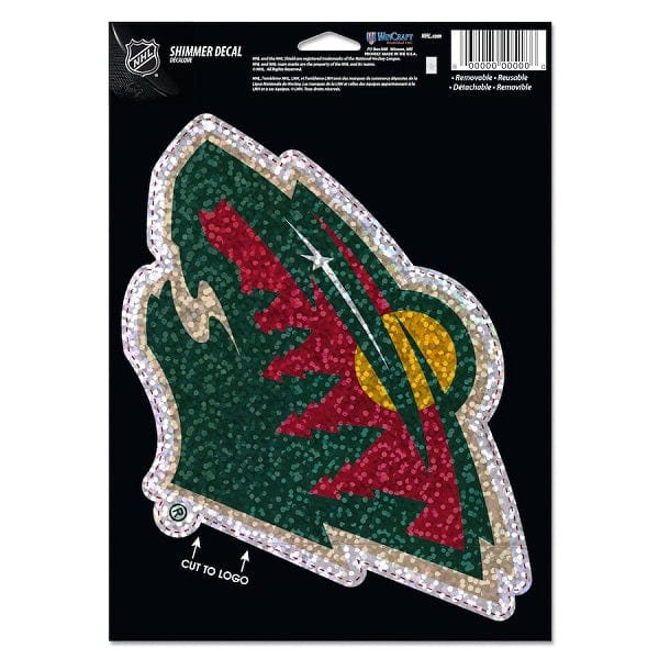 Minnesota Wild Shimmer Decal, 5x7 Inch