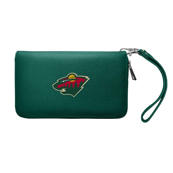 Minnesota Wild Zip Organizer Wristlet Wallet