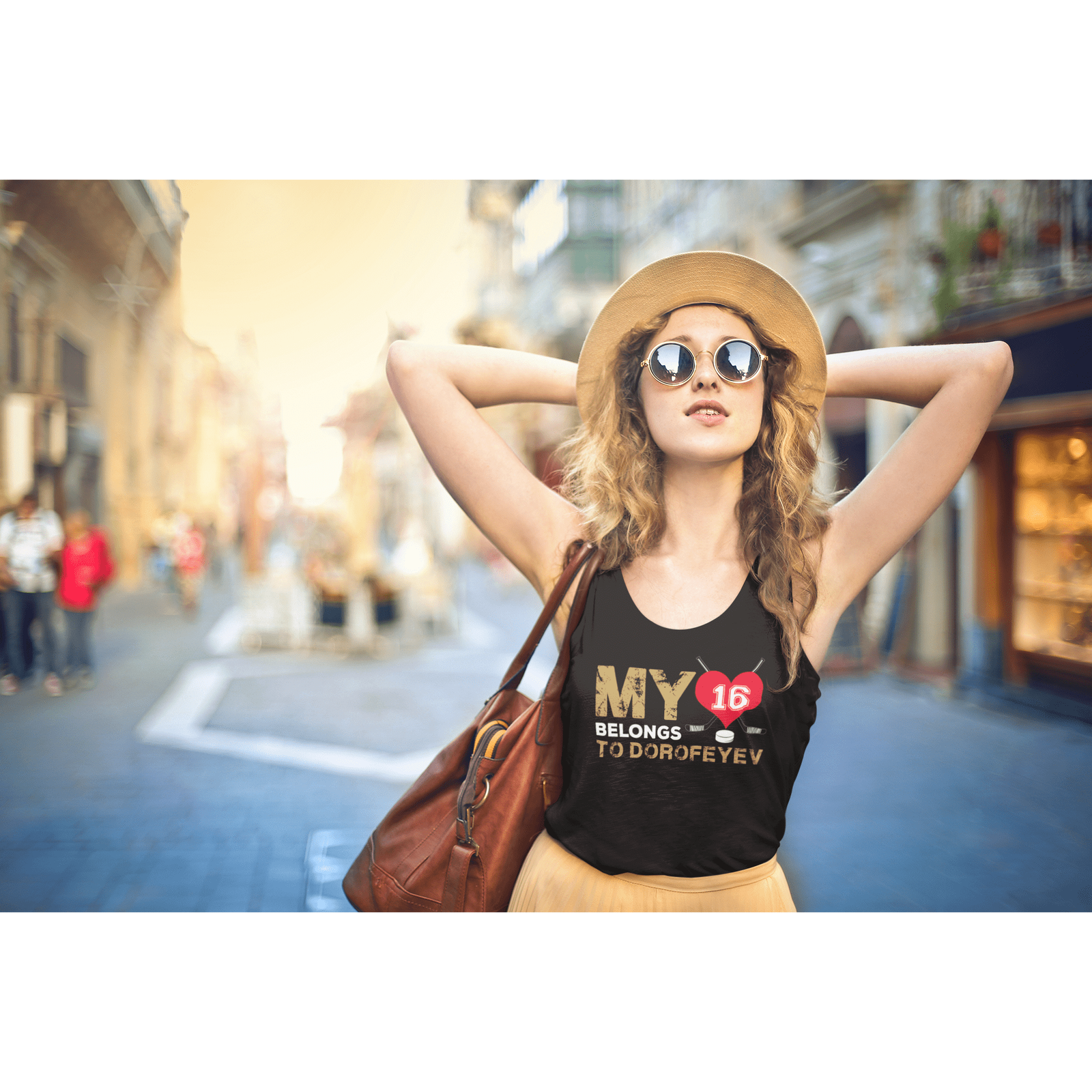 Tank Top My Heart Belongs To Dorofeyev Women's Tri-Blend Racerback Tank Top