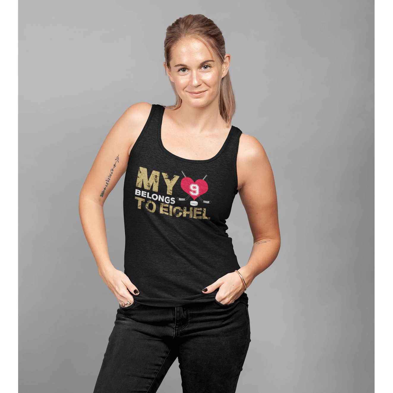 Tank Top My Heart Belongs To Eichel Women's Tri-Blend Racerback Tank