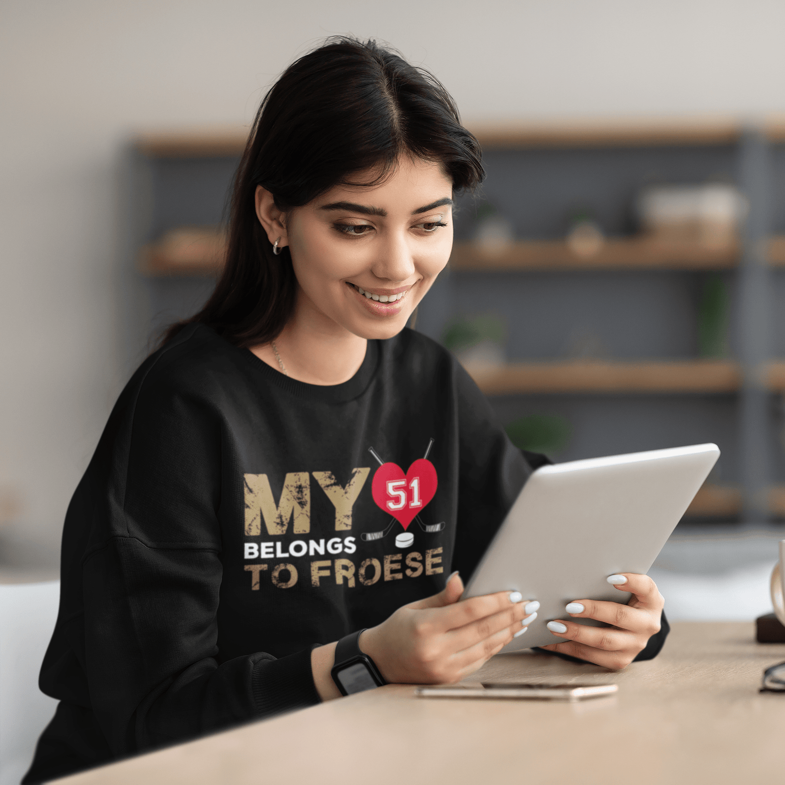 Sweatshirt My Heart Belongs To Froese Unisex Crewneck Sweatshirt