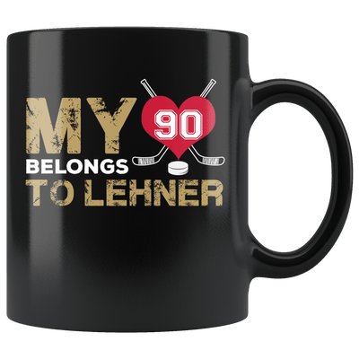 Drinkware My Heart Belongs To Lehner Lehner 90 Vegas Golden Knights Coffee Mugs, 11 oz.