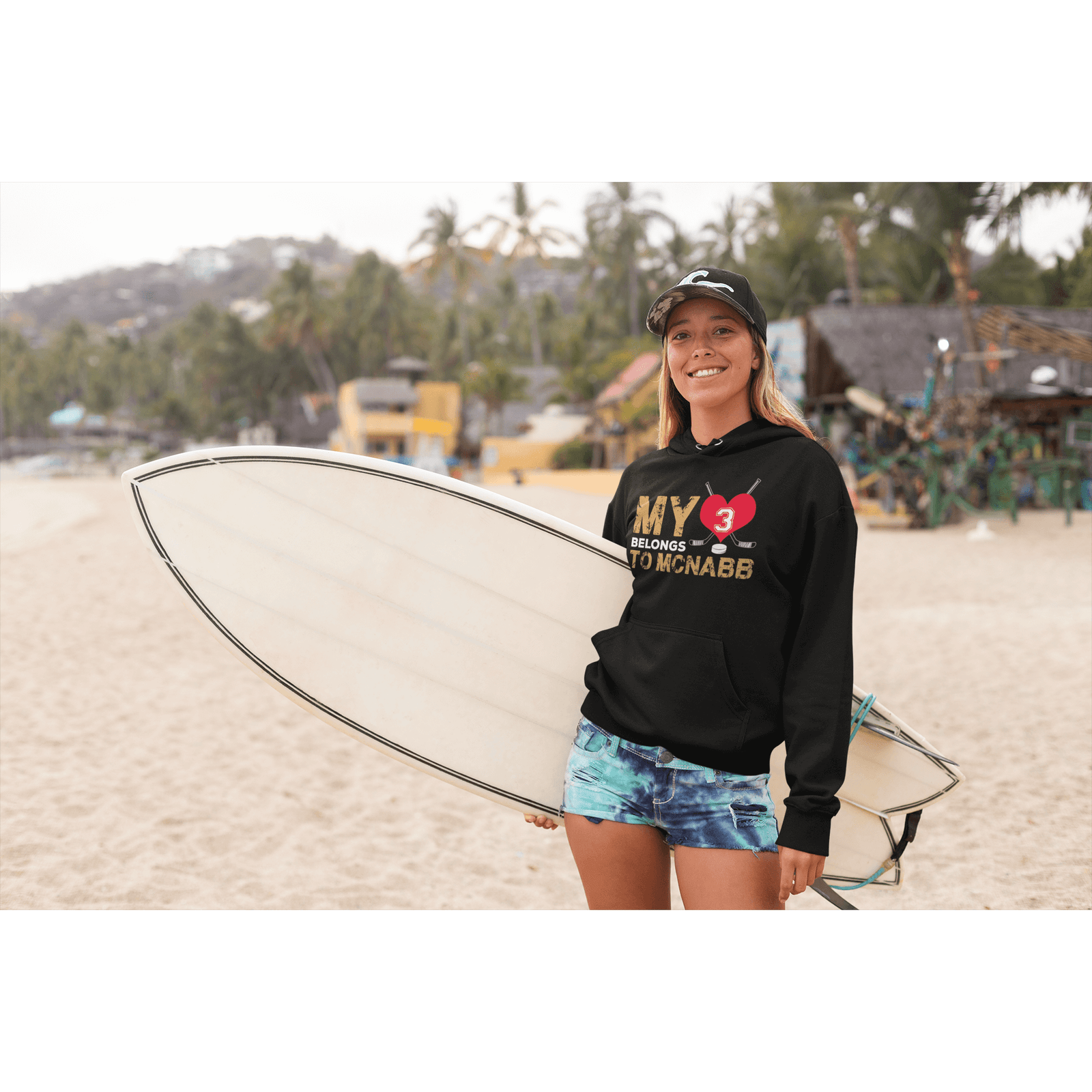 Hoodie My Heart Belongs To McNabb Unisex Hooded Sweatshirt