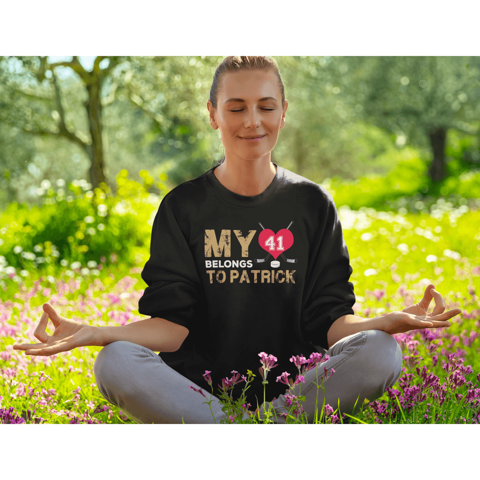 Sweatshirt My Heart Belongs To Patrick Unisex Crewneck Sweatshirt