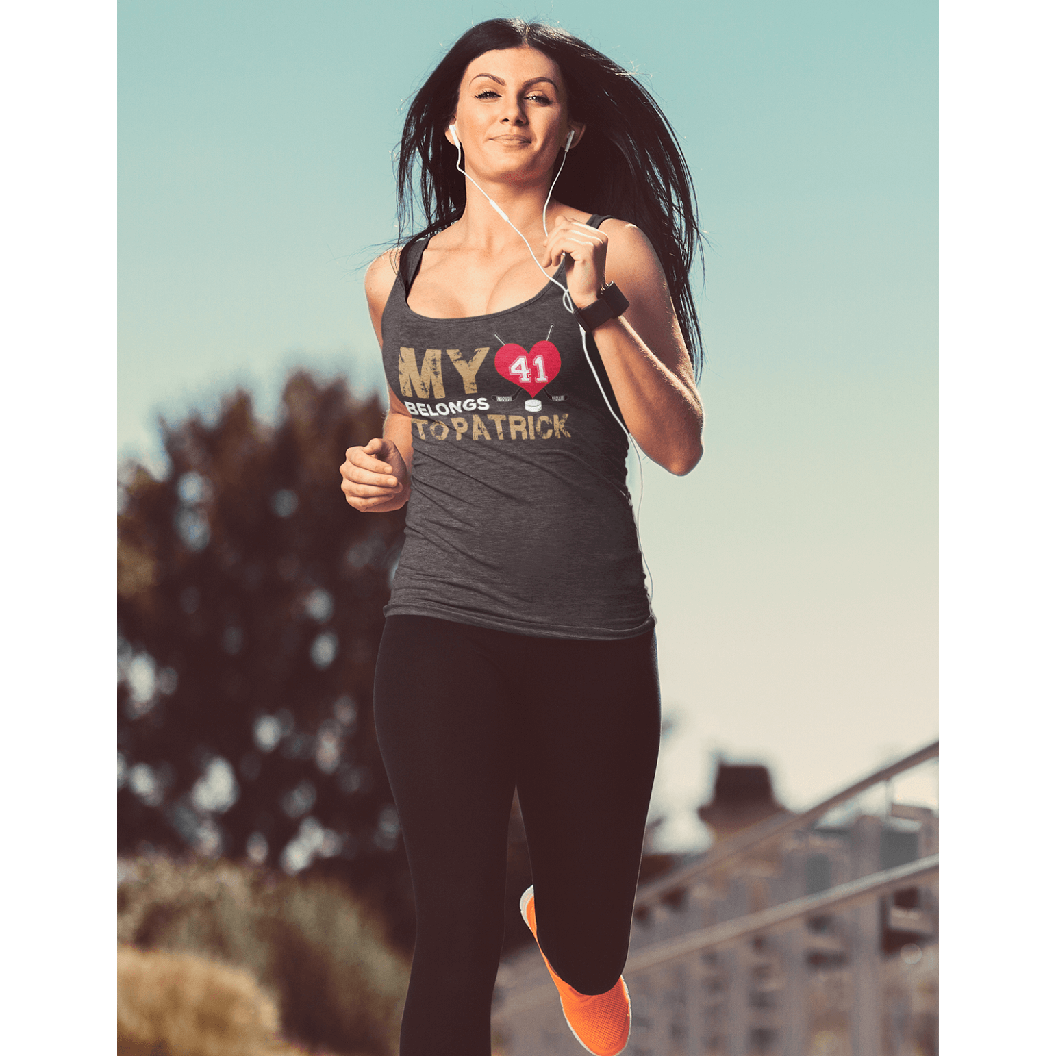 Tank Top My Heart Belongs to Patrick Women's Tri-Blend Racerback Tank