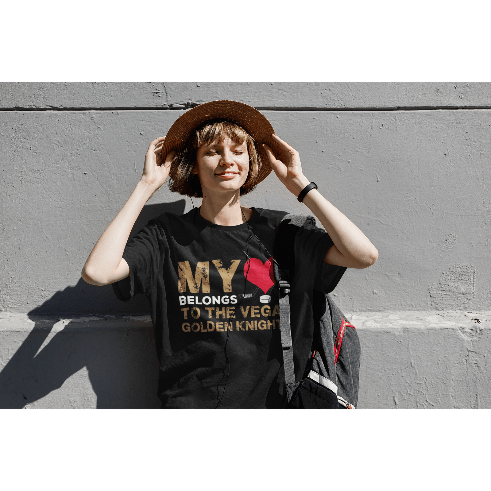 T-Shirt "My Heart Belongs To The Vegas Golden Knights" Unisex Jersey Tee
