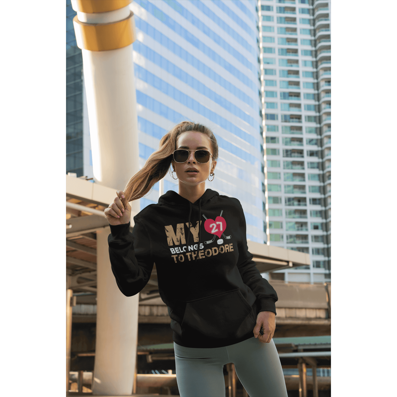 Hoodie My Heart Belongs To Theodore Unisex Hooded Sweatshirt