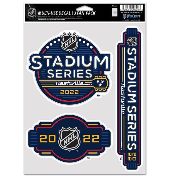 Nashville Predators Stadium Series Multi-Use Decal 3 Pack