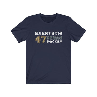 T-Shirt Navy / S Baertschi 47 Vegas Hockey Unisex Jersey Tee