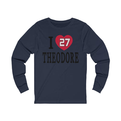 Long-sleeve "I Love Theodore" Unisex Jersey Long Sleeve Shirt