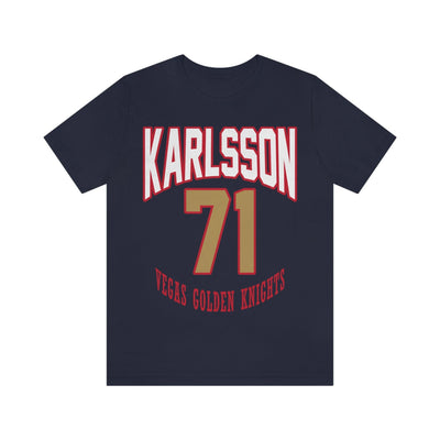 T-Shirt Karlsson 71 Vegas Golden Knights Retro Unisex Jersey Tee