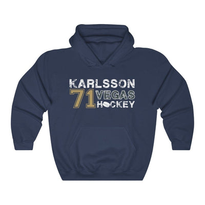 Hoodie Navy / S Karlsson 71 Vegas Hockey Unisex Hooded Sweatshirt