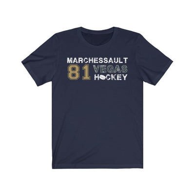 T-Shirt Navy / S Marchessault 81 Vegas Hockey Unisex Jersey  Tee