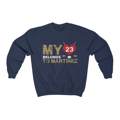 Sweatshirt Navy / S My Heart Belongs To Martinez Unisex Crewneck Sweatshirt