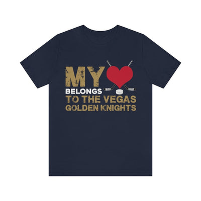T-Shirt "My Heart Belongs To The Vegas Golden Knights" Unisex Jersey Tee