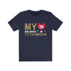 T-Shirt Navy / S My Heart Belongs To Thompson Unisex Jersey Tee