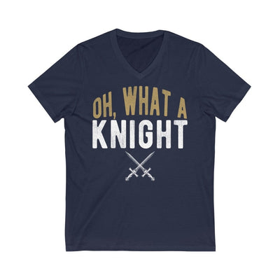 V-neck "Oh, What A Knight" Unisex Jersey V-Neck Tee