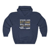 Hoodie Navy / S Sticks And Stone Will Break Your Bones Unisex Hooded Sweatshirt