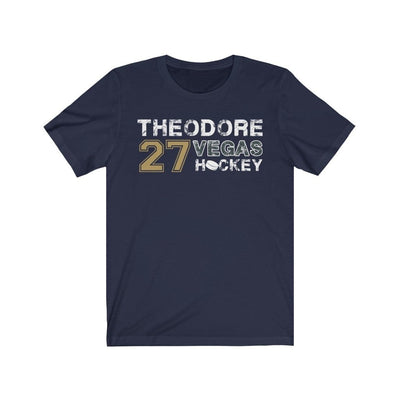 T-Shirt Navy / S Theodore 27 Vegas Hockey Unisex Jersey Tee