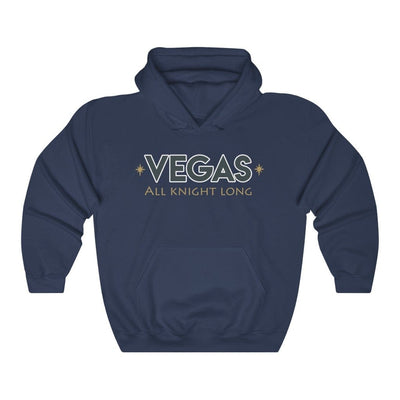 Hoodie Navy / S Vegas All Knight Long Unisex Hooded Sweatshirt