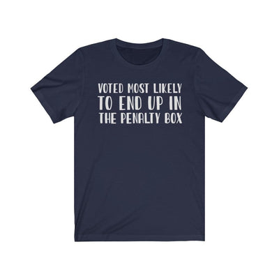 T-Shirt Navy / S "Voted Most Likely" Unisex Jersey Tee
