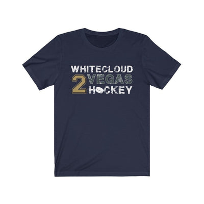 T-Shirt Navy / S Whitecloud 2 Vegas Hockey Unisex Jersey Tee