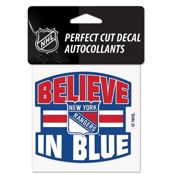 New York Rangers Believe In Blue 2022 Playoffs Slogan Perfect Cut Decal