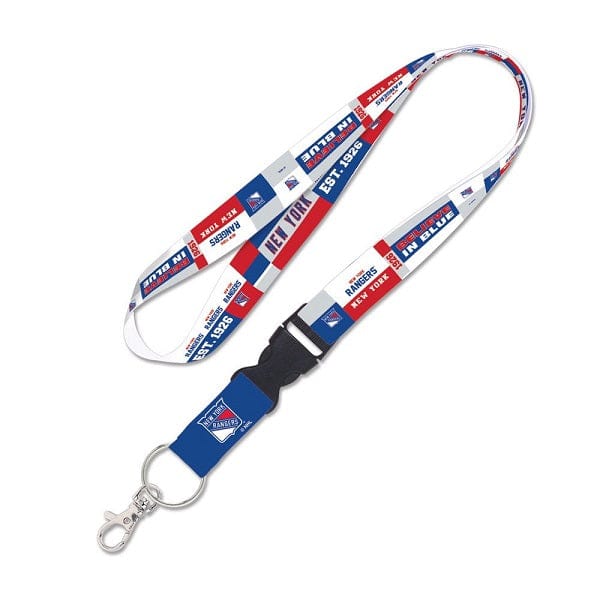 New York Rangers Color Block Lanyard With Detachable Buckle