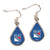 New York Rangers Teardrop Dangle Earrings