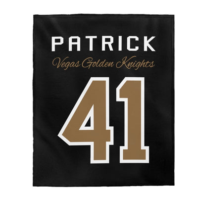 All Over Prints Patrick 41 Vegas Golden Knights Velveteen Plush Blanket